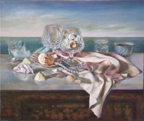 L'aube cristal, nature morte aux coquillages